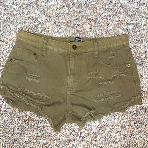 Green forever 21 shorts